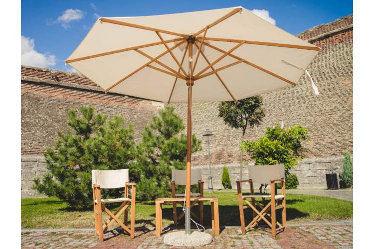 Зонт профессиональный Ø3 м Palladio Standard Scolaro натуральный, слоновая кость