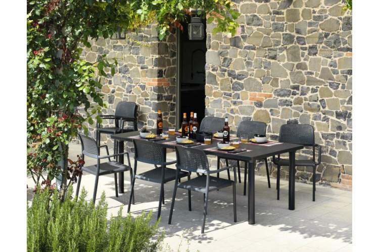 Стол пластиковый раздвижной Libeccio Nardi антрацит-6