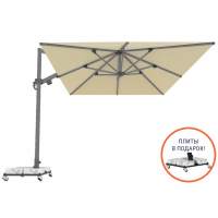 Зонт профессиональный 3х3 м Banana Plus THEUMBRELA SEMSIYE EVI серебристый, бежевый