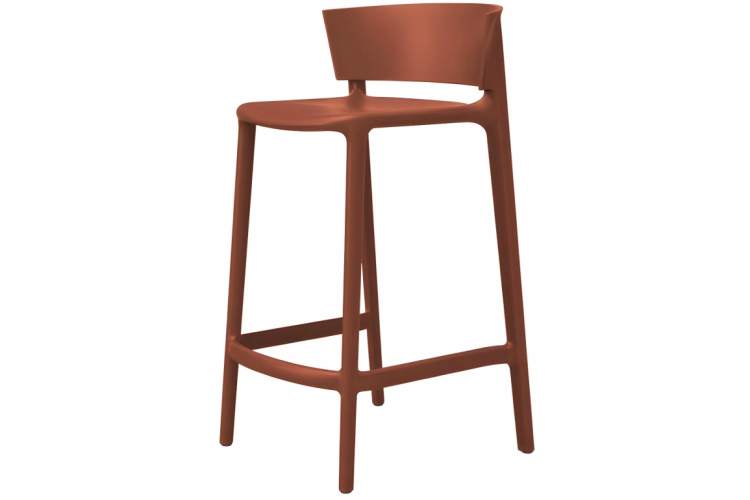 Стул пластиковый полубарный Africa Basic Vondom глиняный