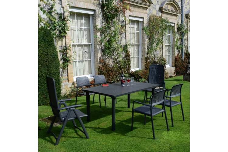 Стол пластиковый раздвижной Libeccio Nardi антрацит-8