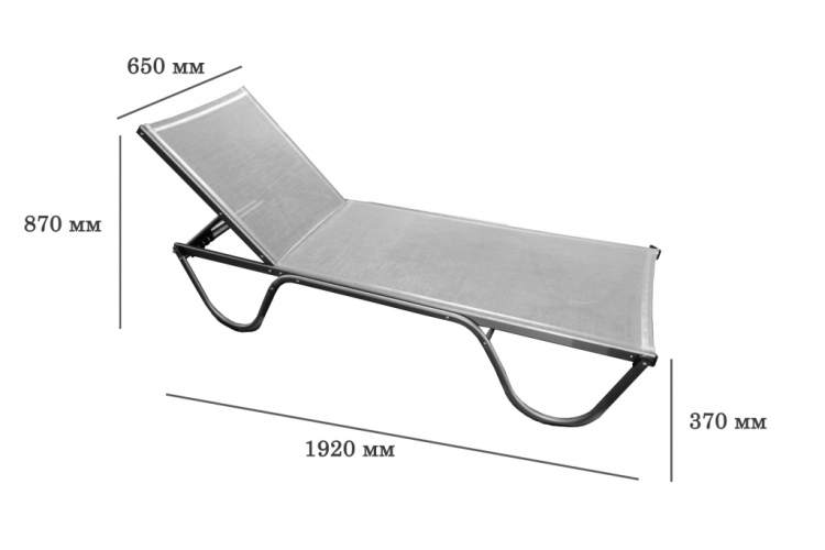 Шезлонг-лежак металлический Ankara THEUMBRELA SEMSIYE EVI SM-02, 5102-1