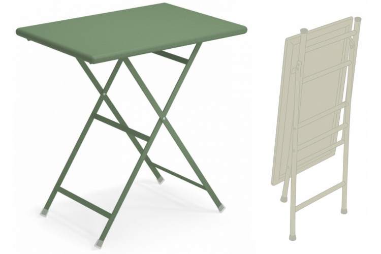 Стол металлический складной Arc en Ciel EMU зеленый