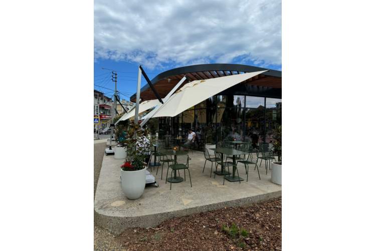 Зонт профессиональный 3х3 м Banana Plus THEUMBRELA SEMSIYE EVI серебристый, бежевый-8