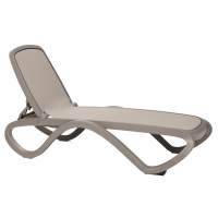 Шезлонг-лежак пластиковый Omega Nardi тортора