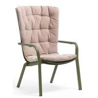 Лаунж-кресло пластиковое с подушкой Folio Nardi агава, розовый