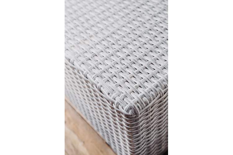 Столик плетеный журнальный Tama ReeHouse белый люкс-6