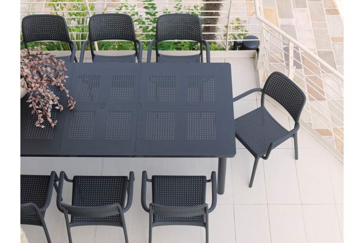 Стол пластиковый раздвижной Libeccio Nardi антрацит-4