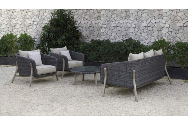 Комплект плетеной мебели Jura Tagliamento серый, антрацит-6