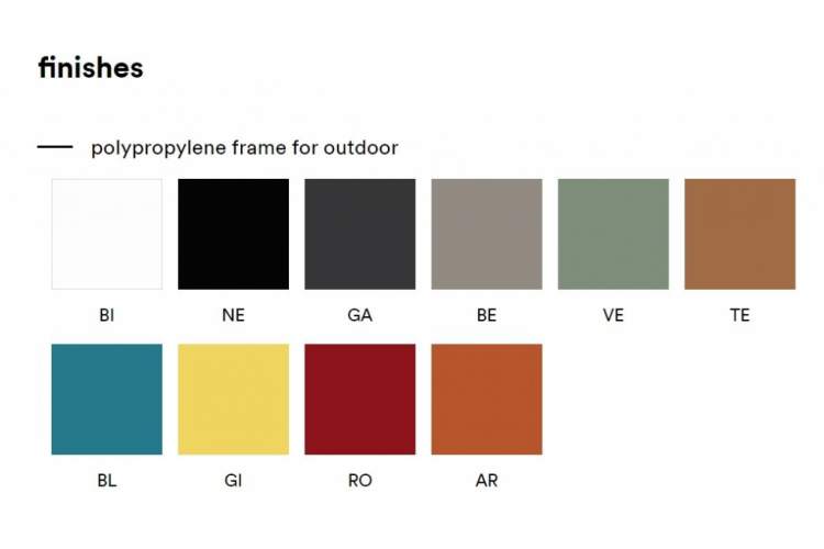 Стул пластиковый полубарный Volt PEDRALI терракотовый-2