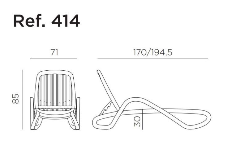 Шезлонг-лежак пластиковый Eden Nardi тортора-1