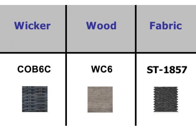 Комплект плетеной мебели Jura Tagliamento серый, антрацит-1