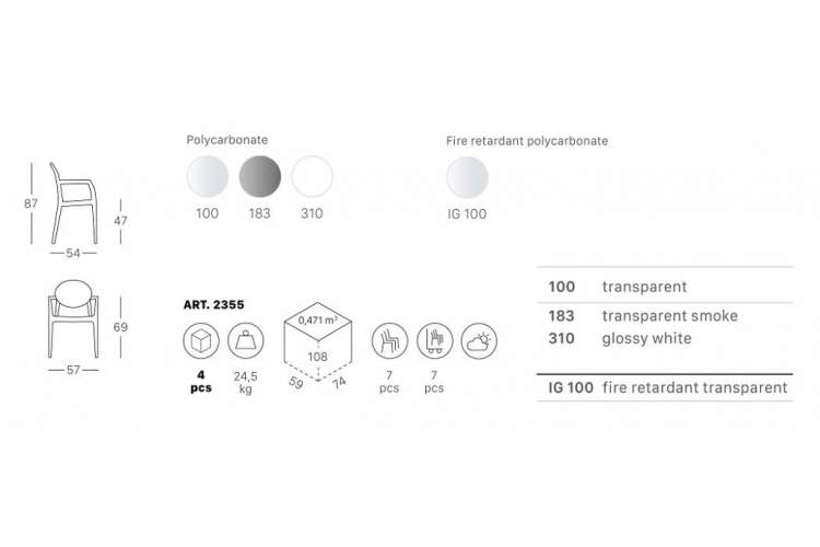 Кресло прозрачное Igloo Scab Design прозрачный-1
