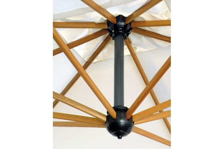 Зонт профессиональный Ø3.5 м Torino Braccio Scolaro имитация ироко, слоновая кость-7