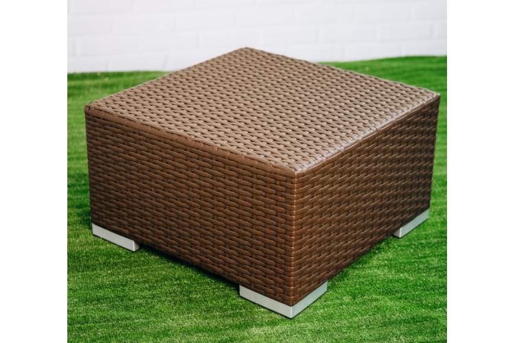 Столик плетеный журнальный Tama ReeHouse коричневый люкс-4