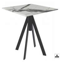 Стол обеденный Fuoz Werzalit Fantasy Genart черный, афьонский мрамор