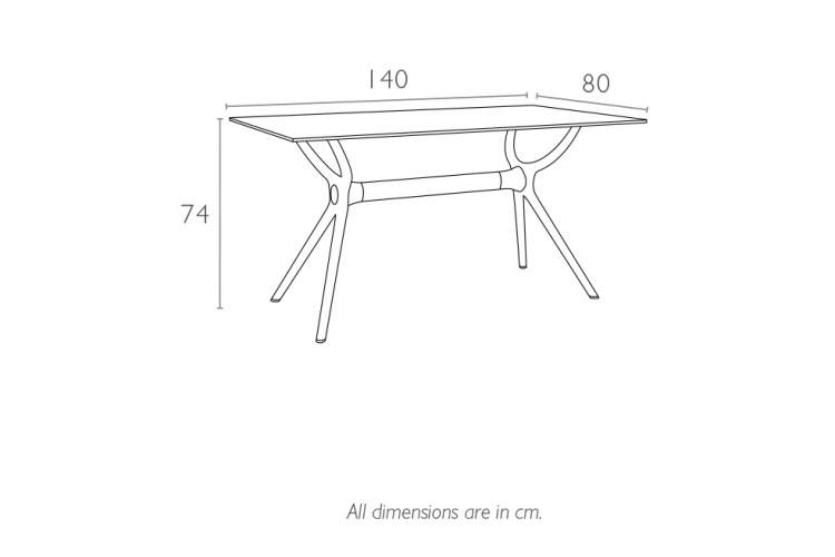 Стол пластиковый Air Table 140 Siesta Contract черный-1