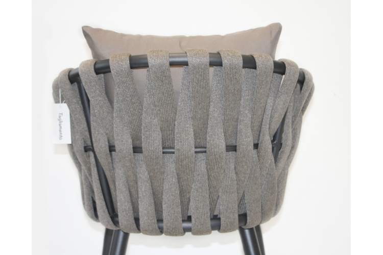 Кресло плетеное с подушками Verona Tagliamento антрацит, темно-серый, темно-коричневый-5