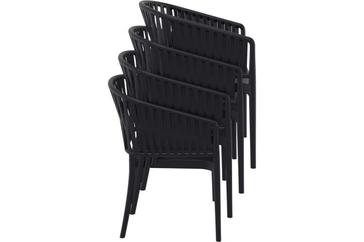 Кресло пластиковое Portofino Siesta Contract черный-8