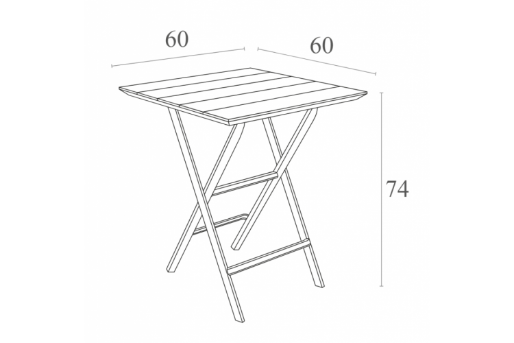 Стол пластиковый складной Helen Folding Table 60 Siesta Contract опаловый зеленый-1