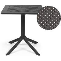 Стол пластиковый обеденный Clip 70 Nardi антрацит пластиковый