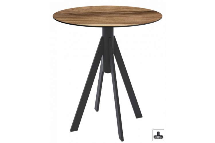 Стол обеденный Fuoz HPL Genart черный, индийский шесман