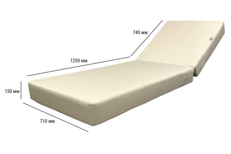 Матрас для шезлонга Mattress Acrylic ReeHouse светло-бежевый-1
