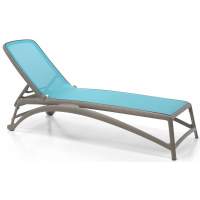 Шезлонг-лежак пластиковый Atlantico Nardi тортора, голубой