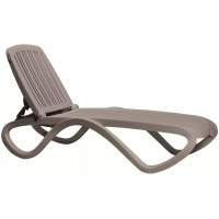 Шезлонг-лежак пластиковый Tropico Nardi тортора