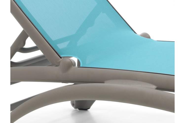 Шезлонг-лежак пластиковый Atlantico Nardi тортора, голубой-6