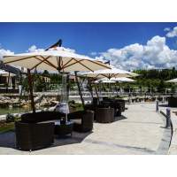 Зонт профессиональный Ø3.5 м Torino Braccio Scolaro имитация ироко, слоновая кость