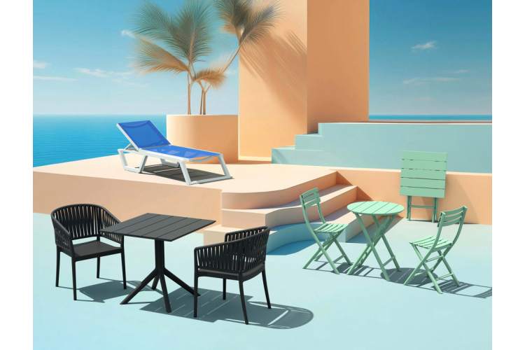 Стол пластиковый складной Helen Folding Table 60 Siesta Contract опаловый зеленый-7