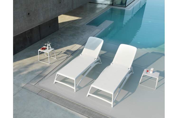 Столик пластиковый для лежака Pop Nardi белый-5