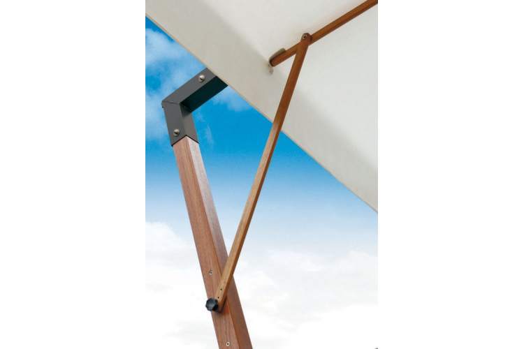 Зонт профессиональный Ø3.5 м Torino Braccio Scolaro имитация ироко, слоновая кость-6