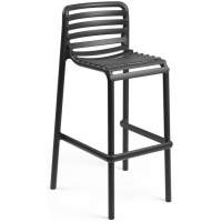Стул пластиковый барный Doga Stool Nardi антрацит Стул пластиковый барный Doga Stool Nardi антрацит