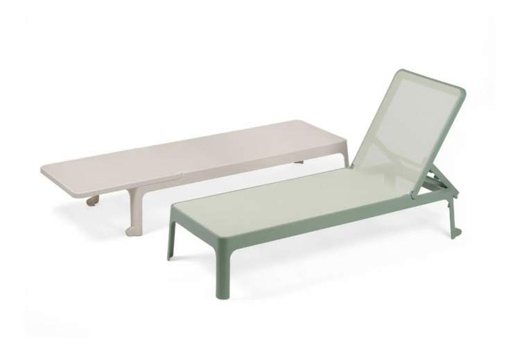 Шезлонг-лежак пластиковый Plano Nardi бежевый-7