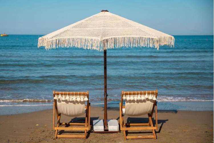 Зонт профессиональный Ø2.5 м Avocado Boho THEUMBRELA SEMSIYE EVI бежевый-2