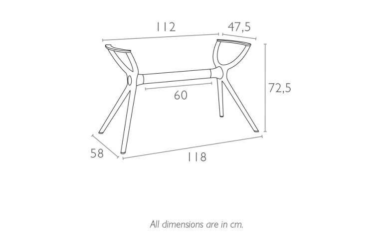 Подстолье пластиковое Air Legs Medium Siesta Contract черный-1
