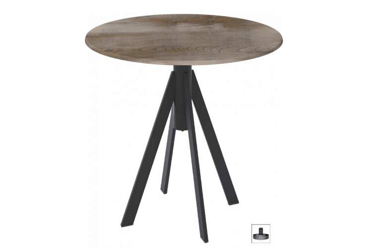 Стол обеденный Fuoz Werzalit Woodart Genart черный, исландский дуб 2