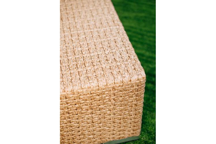 Столик плетеный журнальный Tama ReeHouse бежевый люкс-5