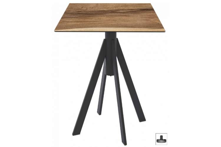 Стол обеденный Fuoz HPL Genart черный, индийский шесман