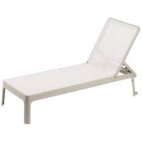 Шезлонг-лежак пластиковый Plano Nardi бежевый