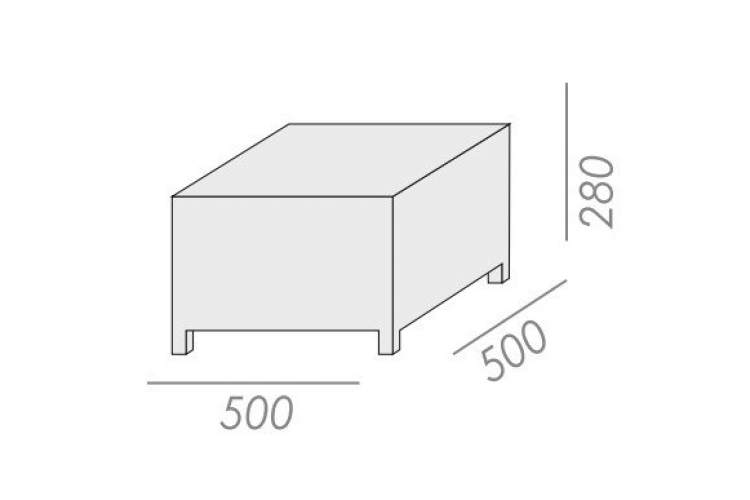 Столик плетеный журнальный Tama ReeHouse бежевый люкс-1