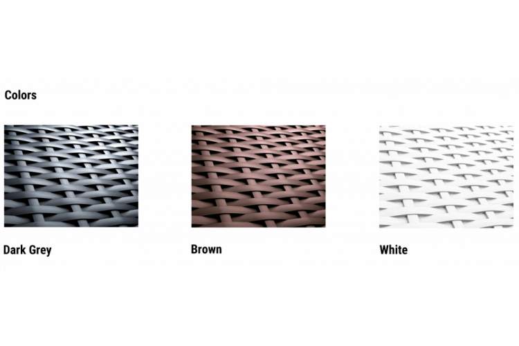 Кресло пластиковое плетеное с подушками Monaco Lounge Siesta Contract коричневый-2