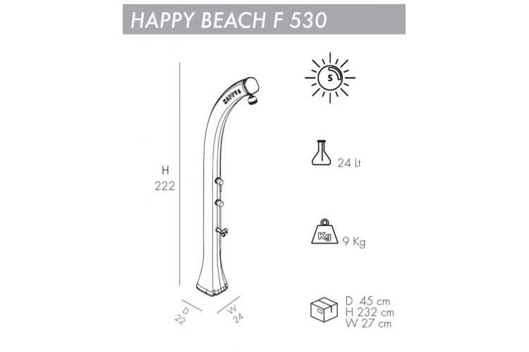 Душ солнечный Happy Beach F 530 Arkema антрацит-1