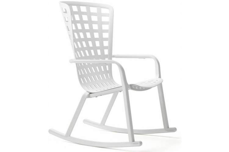 Кресло-качалка пластиковое с подушкой Folio Nardi белый, зеленый-5