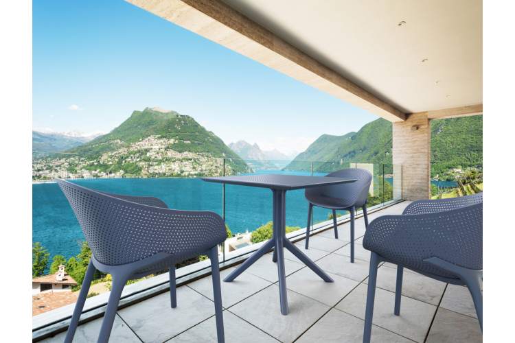 Стол пластиковый Sky Table 80 Siesta Contract темно-серый-6