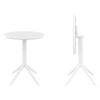 Стол пластиковый складной Sky Folding Table Ø60 Siesta Contract белый