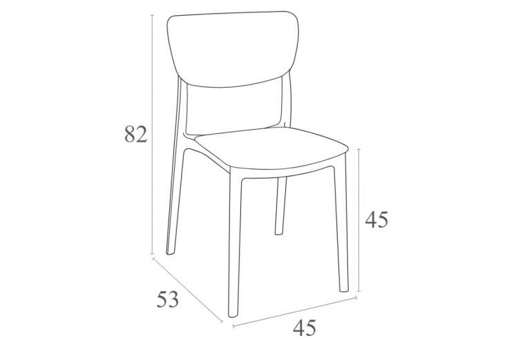 Стул пластиковый Monna Siesta Contract темно-серый-1