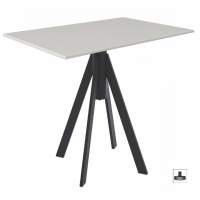 Стол обеденный Fuoz Werzalit Uniart Genart черный, белый